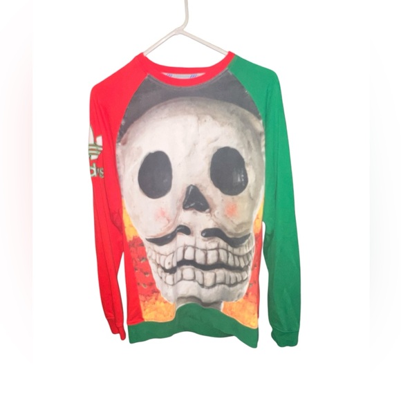 Skeleton Skull Adidas Sweatshirt - Picture 1 of 5